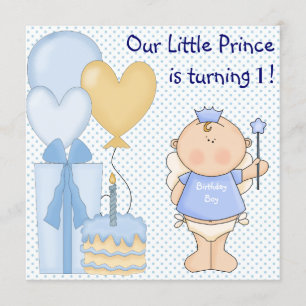 Invitation Petite ?ère fête d'anniversaire de prince Boys