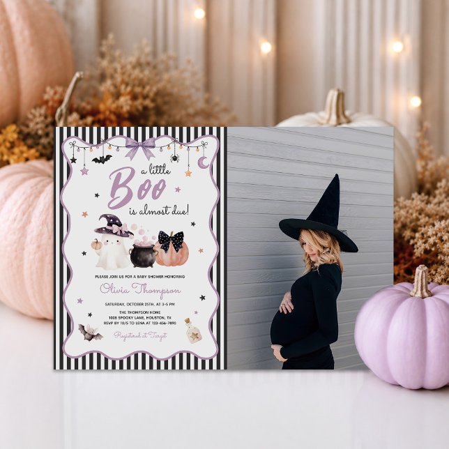 Invitation Petite fantôme Halloween Bébé Fête Photo (Créateur téléchargé)