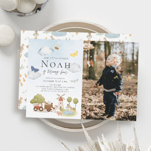 Invitation Petite ferme agricole Animaux d'anniversaire de na