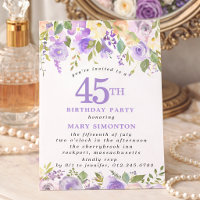 PETITE Fête d'anniversaire 45 ans Fleurs de rose v