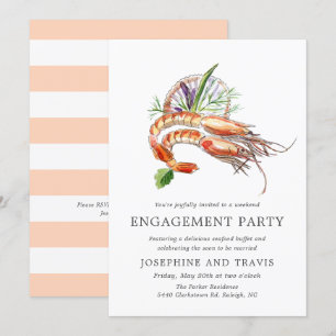 Invitation Petite Fête de Fiançailles autour d'une Bouillabai