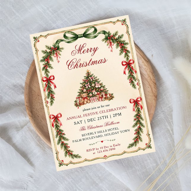Invitation Petite fête de l'arbre de Noël (Créateur téléchargé)