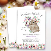 Petite Fête de Naissance de Lapin Floral Love Hear