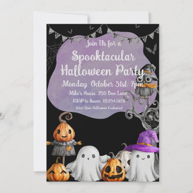 Invitation Petite fête d'Halloween (Devant)