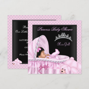 Invitation Petite fille Baby shower afro-américaine