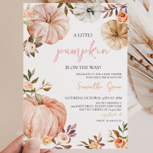 Invitation Petite Fille Citrouille Baby Shower