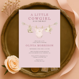Invitation Petite fille cowgirl Baby Shower
