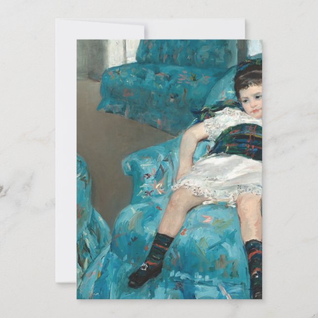 Invitation Petite Fille Dans Un Fauteuil Bleu - Mary Cassatt (Devant)