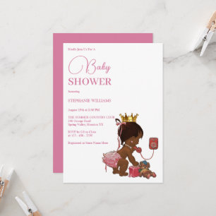 Invitation Petite Fille Ethnique Avec Un Baby shower De La Co