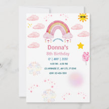 Petite fille mignonne arc-en-ciel aquarelle rose p
