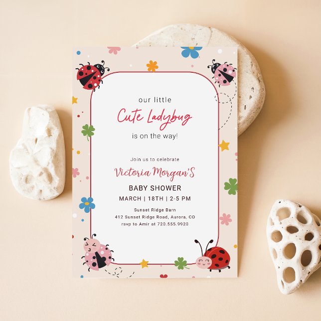 Invitation Petite Fille Mignonne Papillon Fête Prénatale (Créateur téléchargé)