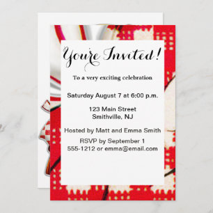 Invitation Petite fille retro vintage poupée