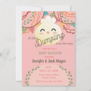 Invitation Petite fille rose pâle Baby shower