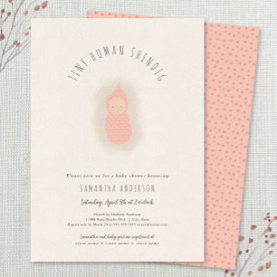 Invitation Petite fille shindig humaine Baby shower Invitatio