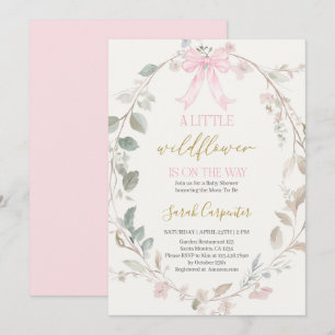 Invitation Petite Fleur sauvage sur son chemin Baby shower fi