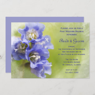 Invitation Petite Fleurs de Jardin pourpres Brunch Mariage