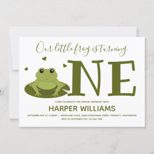 Invitation Petite grenouille transformant un animal mignon pr