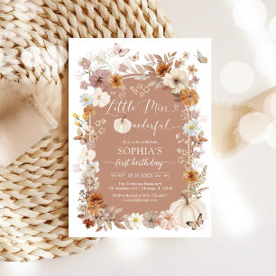 Invitation Petite Mademoiselle ONEderful Wildflower 1er Anniv