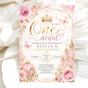 Invitation Petite Mademoiselle UNique Princesse Anniversaire