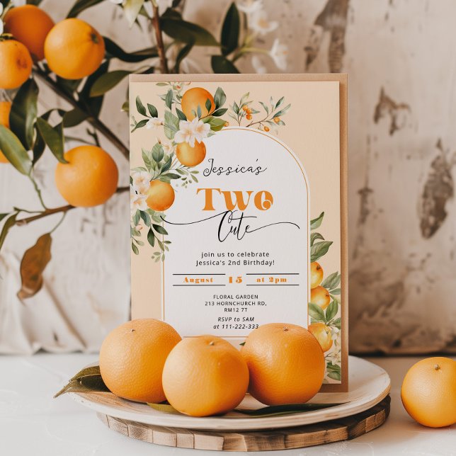 Invitation Petite mignonne Deux mignonnes fête de 2e annivers (Créateur téléchargé)