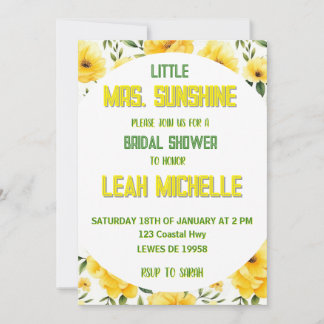 INVITATION PETITE MISS ENSOLEILLEE