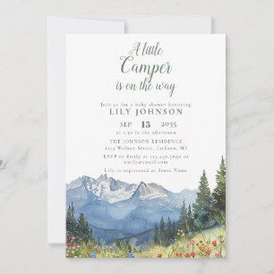 Invitation Petite montagne de camping tout en un Baby shower 