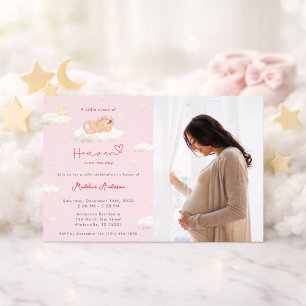 Invitation Petite Morceau de Ciel Photo Bébé Fille Shower