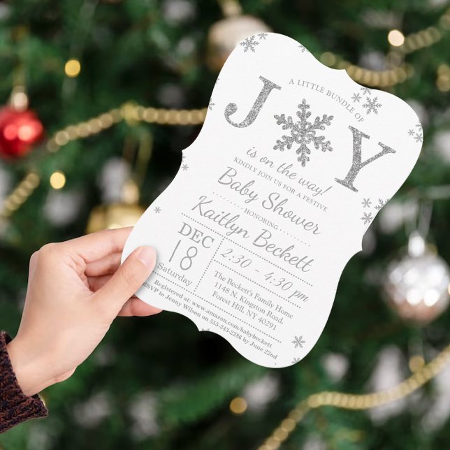 Invitation Petite Offre De Joie Baby shower De Noël (Créateur téléchargé)