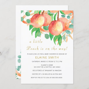 Invitation Petite Pêche Baby shower neutre pour les femmes In