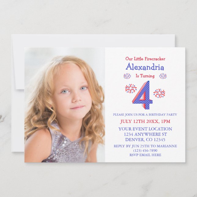 Invitation Petite pétarade 4e anniversaire (Devant)