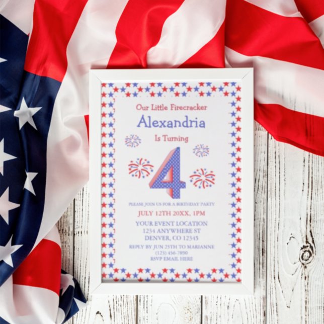 Invitation Petite pétarade 4e anniversaire (Créateur téléchargé)