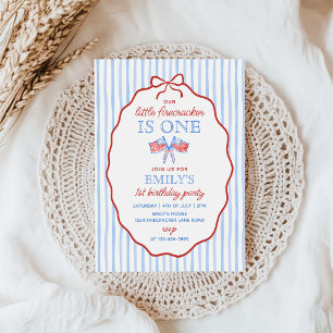 Invitation Petite Pétard 4 juillet 1er Anniversaire