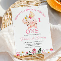 Petite Piggy Fleur sauvage multicolore 1er anniver
