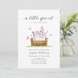 Invitation Petite Pousse Prairie Jardin De Lavande Baby Showe