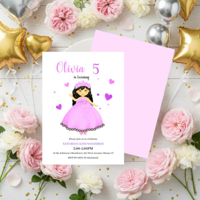Invitation Petite princesse (Créateur téléchargé)