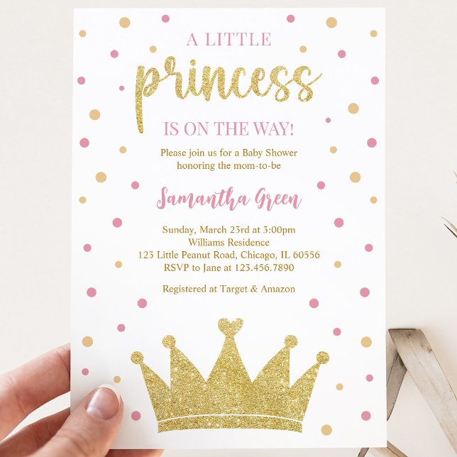 Invitation Petite Princesse Baby Shower (Créateur téléchargé)