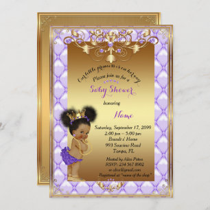Invitation Petite Princesse, Baby shower Invitation,