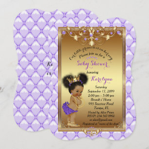 Invitation Petite Princesse, Baby shower Invitation, Karo