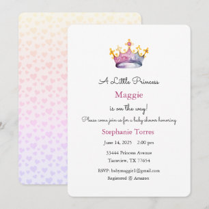 Invitation Petite Princesse, Bébé en route