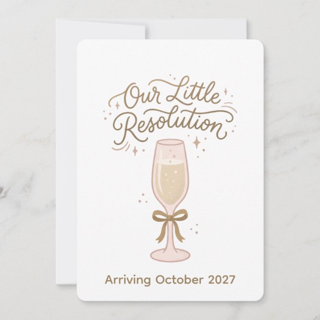 Invitation Petite résolution d'année nouvelle Annonce de gros (Devant)
