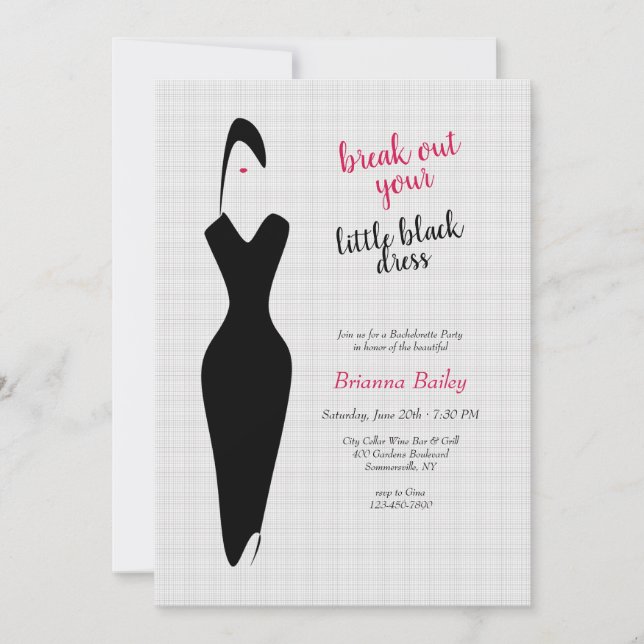 Invitation Petite Robe Noire (Devant)