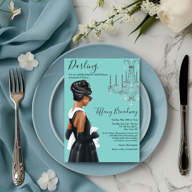 Invitation Petite Robe Noire Glamour Mariage (Créateur téléchargé)