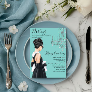 Invitation Petite Robe Noire Glamour Mariage