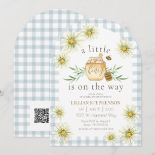Invitation Petite Ruche En Route Fête Prénatale QR 