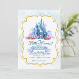 Invitation Petite Sirène 1er anniversaire