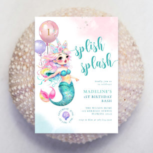 Invitation Petite Sirène Bassin Anniversaire Sous La Mer Invi