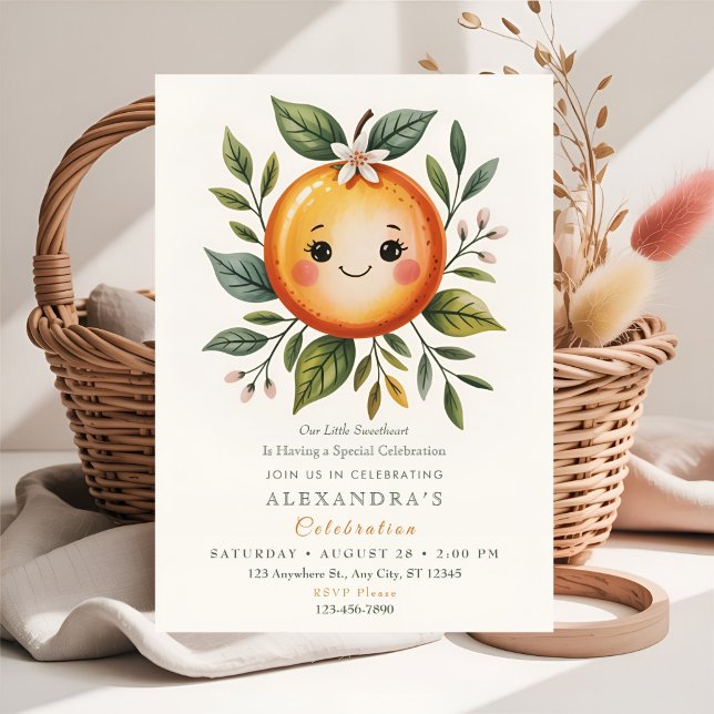 Invitation Petite Thème de Fête Citrus (Créateur téléchargé)