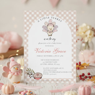 Invitation Petite Turquie Baby shower fille d'automne