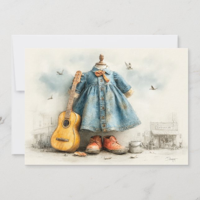 Invitation Petite violoniste – Fille de 1 an (Devant)