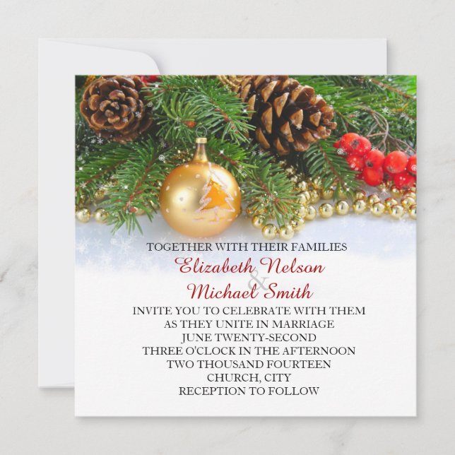 Invitation Petites boules de Noël Inviter (Devant)